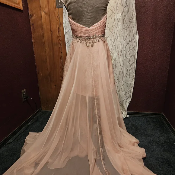 Dave & Johnny Pink Beaded Homecoming Prom Ball Dress size 7/8 nwt - Picture 4 of 7